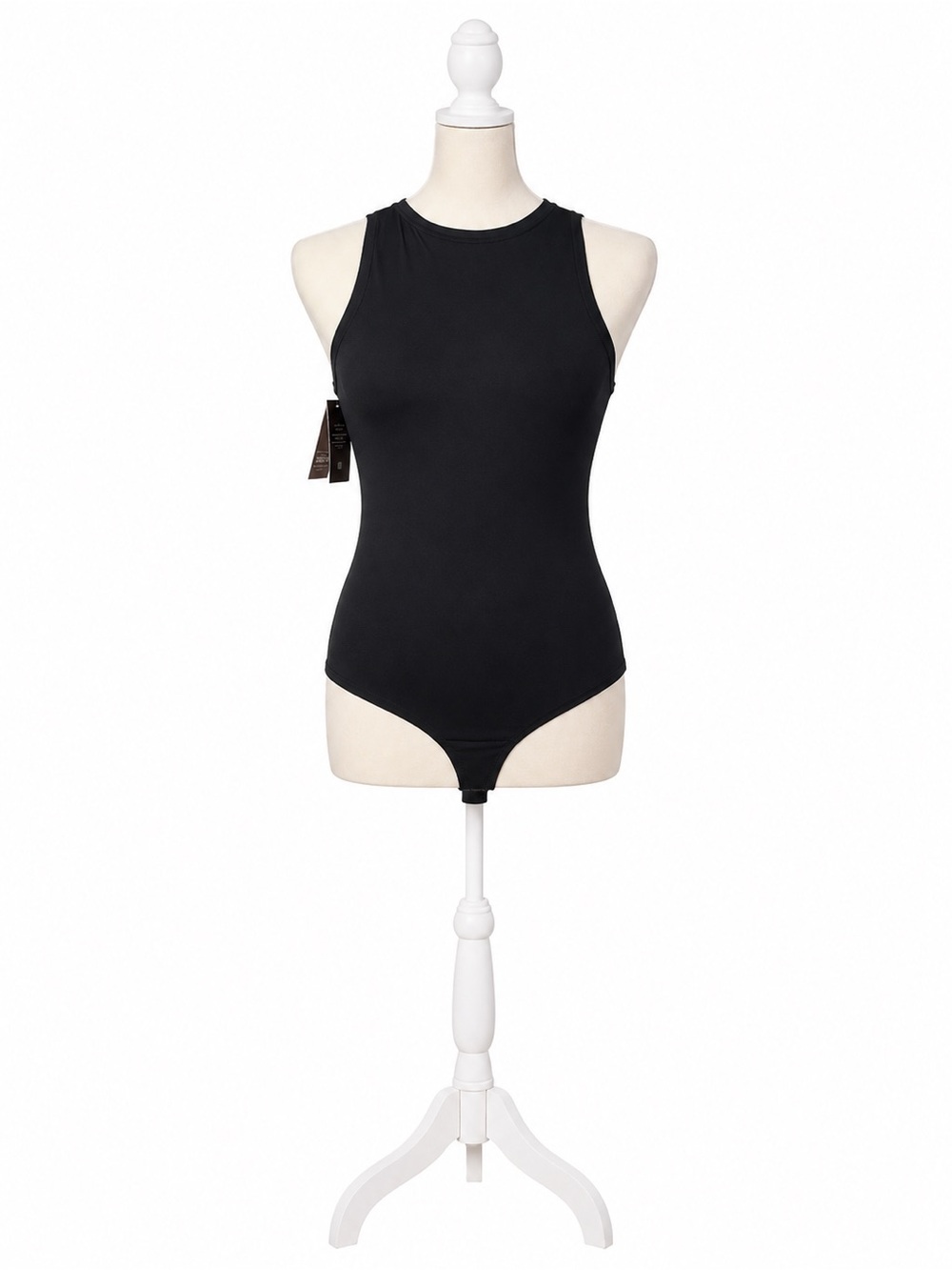 Auden Black Sleeveless High-Neck Bodysuit